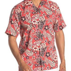 Tommy Bahama Baja Batik Red Tulip Button Down